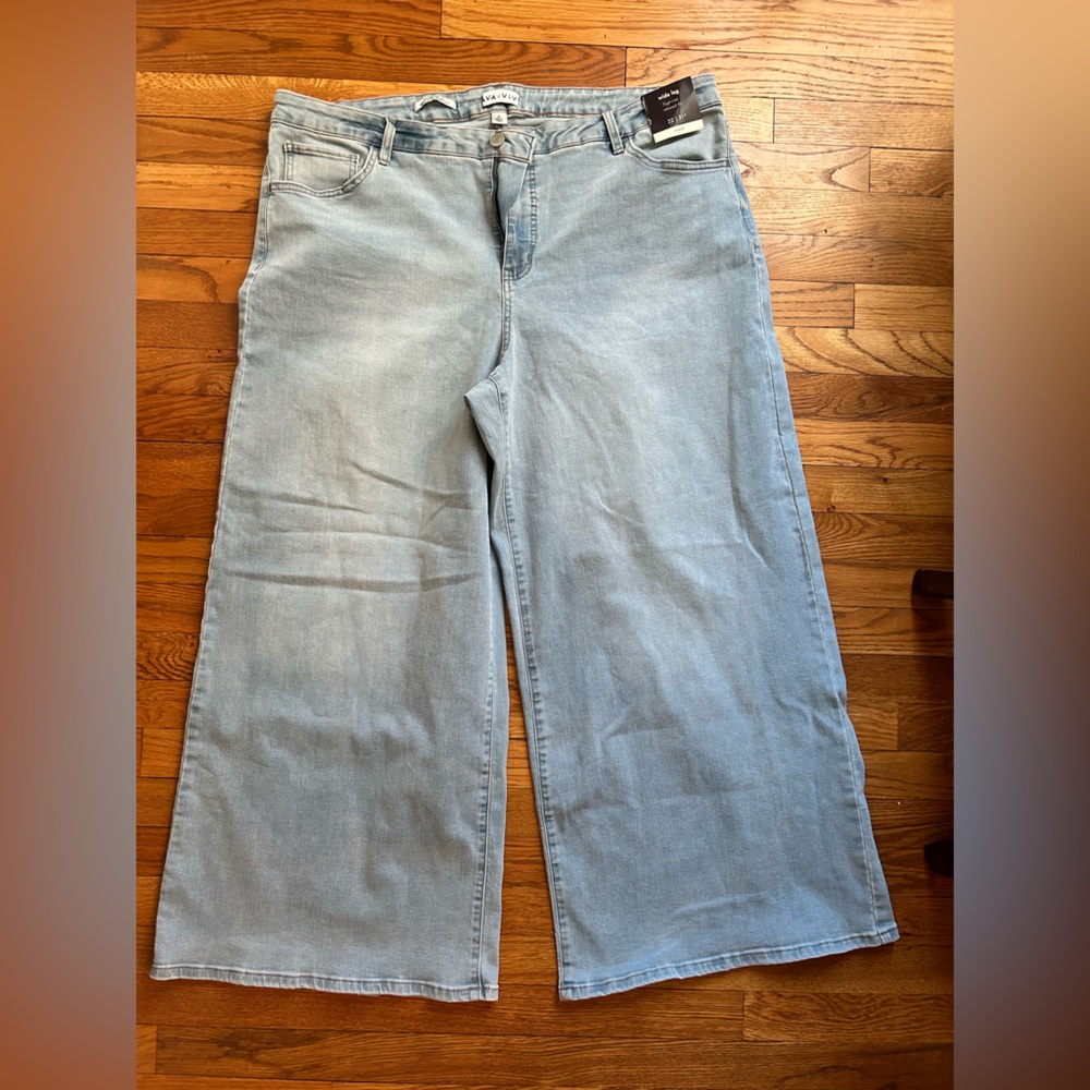 Wide Leg Light Blue Women's Jeans
